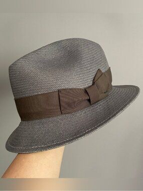 Bailey of Hollywood Gray Breed Straw Fedora Hat - Small 🇺🇸
